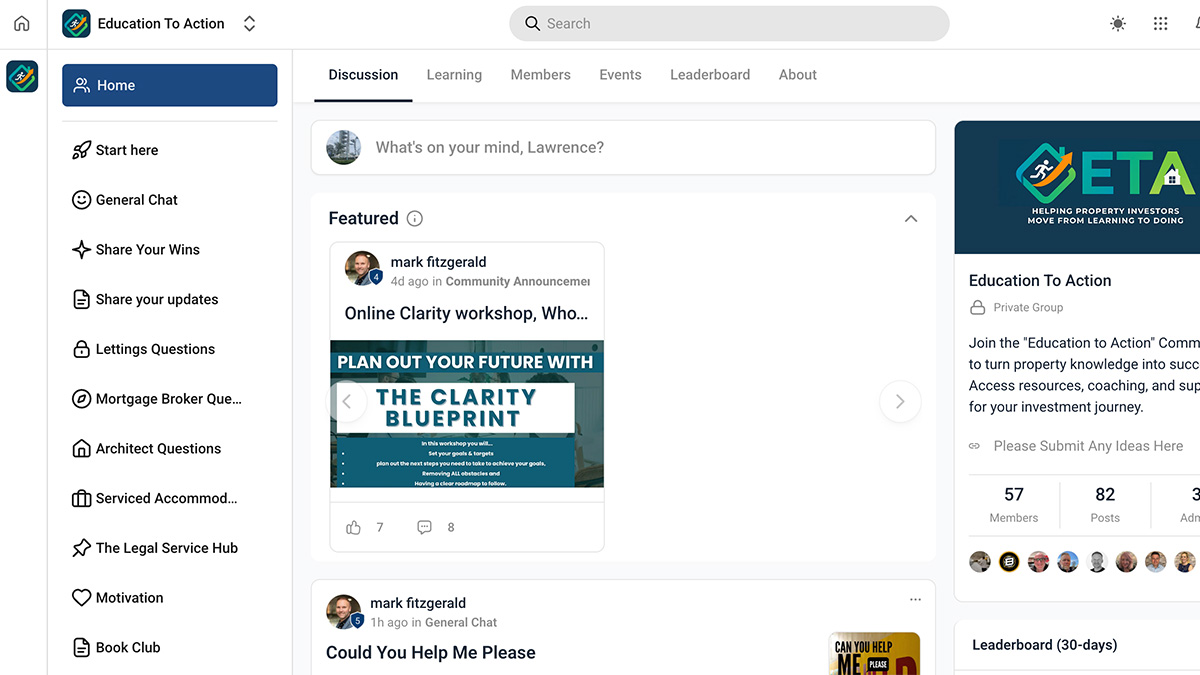 Module dashboard screenshot